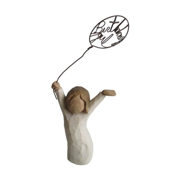 *Willow Tree 'Birthday Girl' Figurine Beige Tan Statue Sculpture - Picture 1 of 7